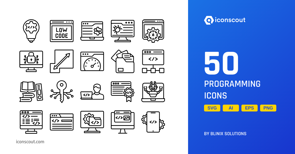 Programming Icon Pack - 50 Free Download Sign & Symbols Icons | IconScout
