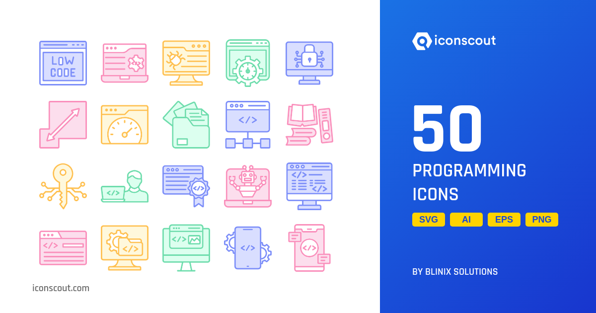 Programming Icon Pack - 50 Free Download Sign & Symbols Icons | IconScout