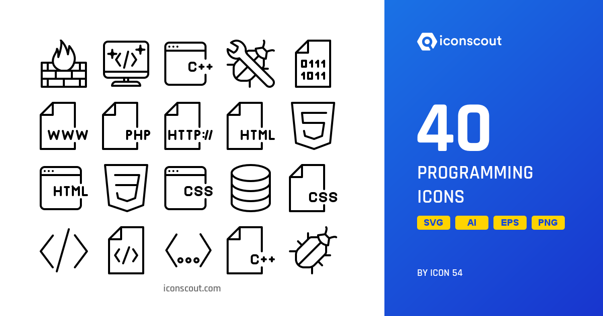 Programming Icon Pack - 40 Free Download Files & Folders Icons | IconScout