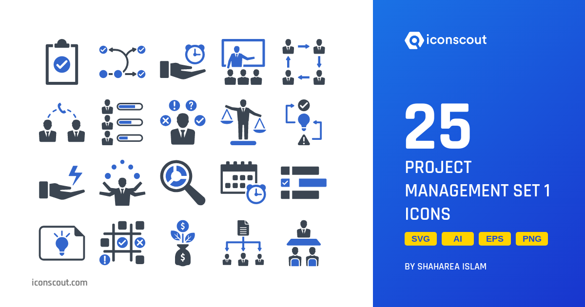 Project Management Set 1 Icon Pack - 25 Free Download People Icons ...