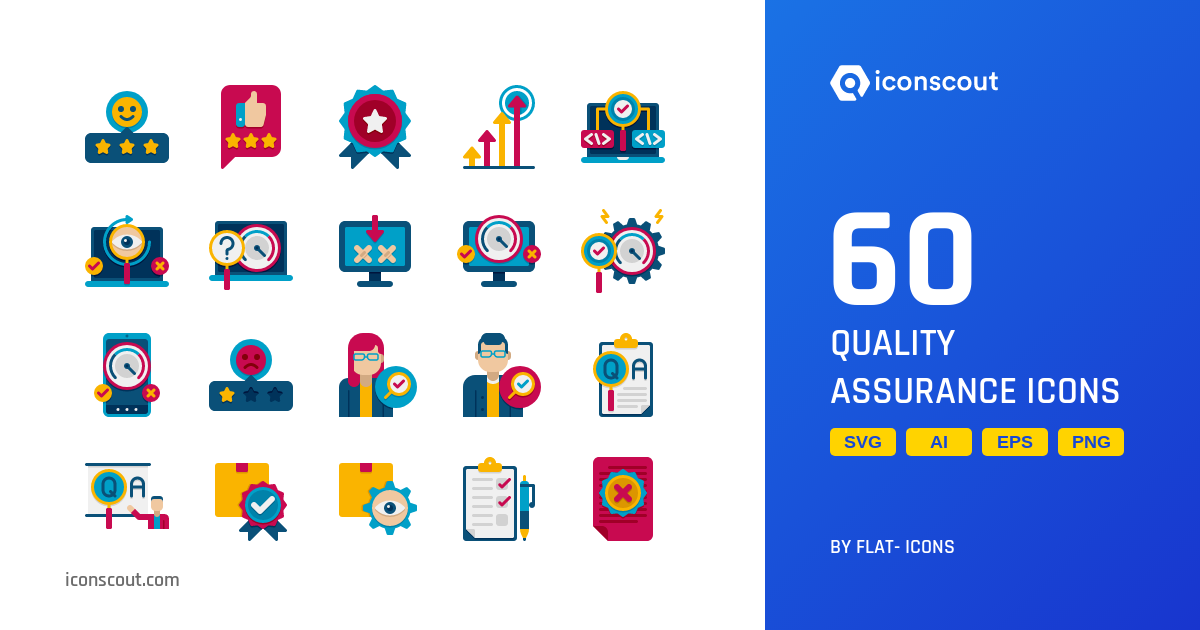 Quality Assurance Icon Pack - 60 Free Download Miscellaneous Icons