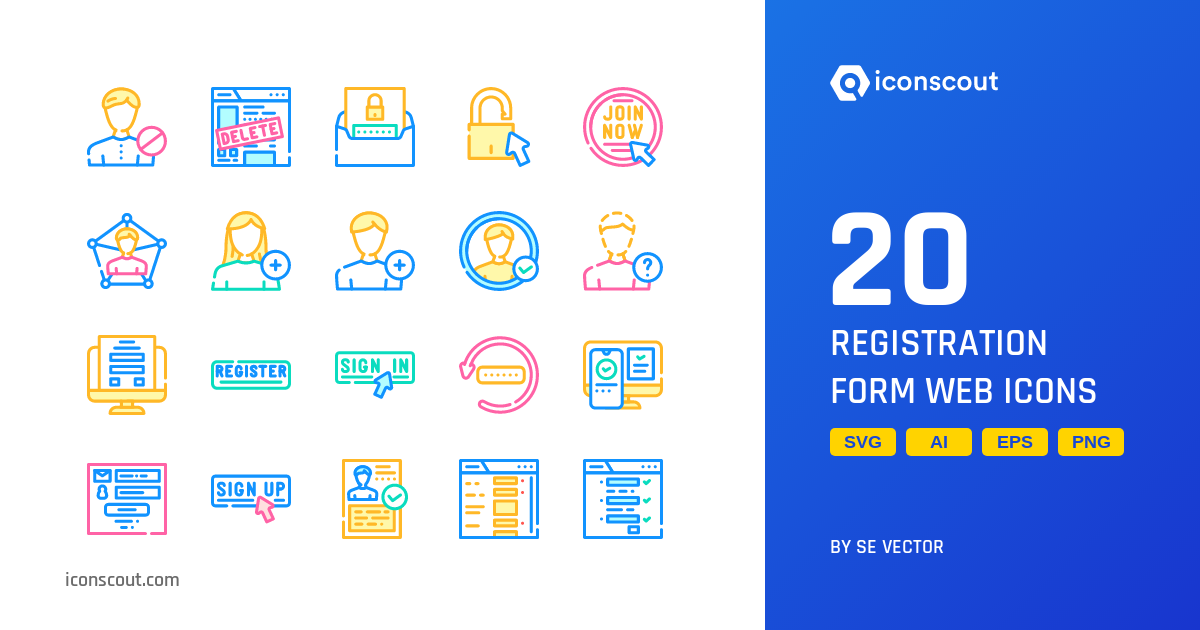 Download Registration Form Web Icon pack Available in SVG, PNG & Icon Fonts