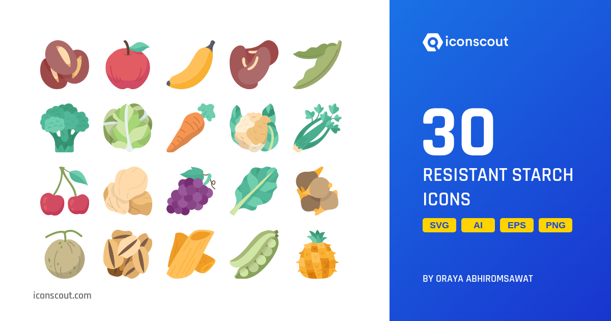 Download Resistant Starch Icon pack Available in SVG, PNG & Icon Fonts