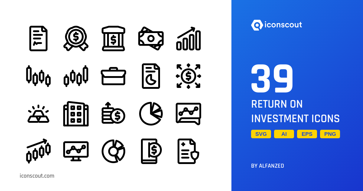 Download Return On Investment Icon pack Available in SVG, PNG & Icon Fonts