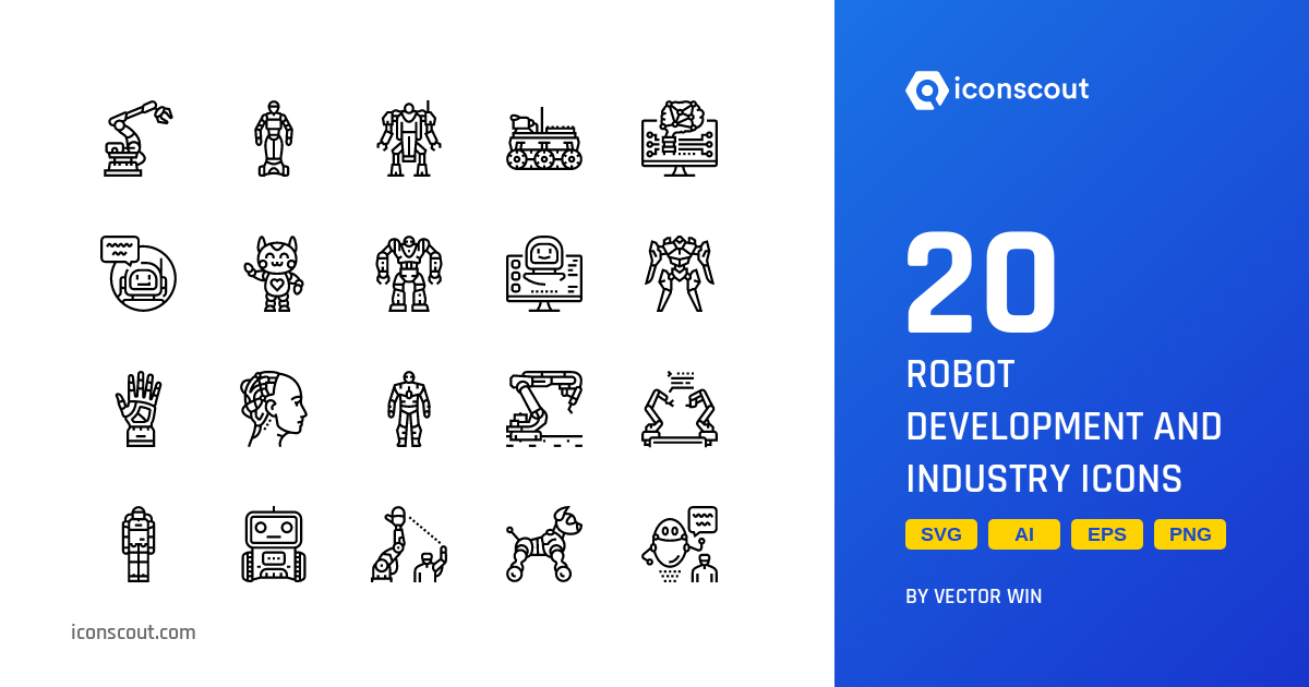 Download Robot Development And Industry Icon pack Available in SVG, PNG ...