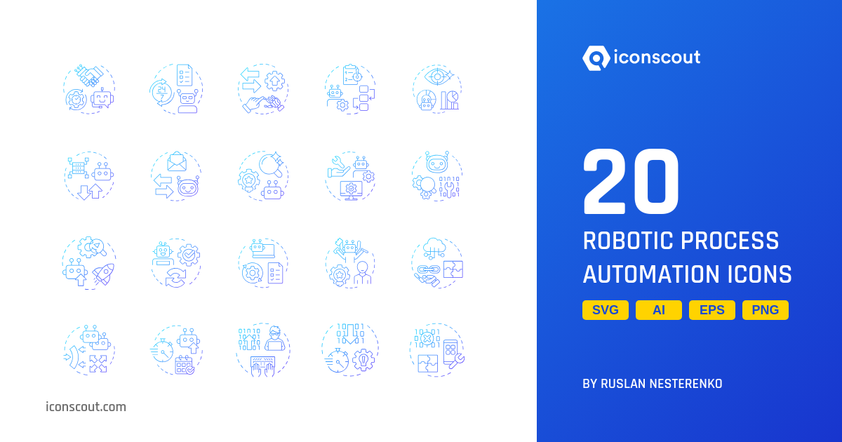 Robotic Process Automation Icon Pack - 20 Free Download Science ...