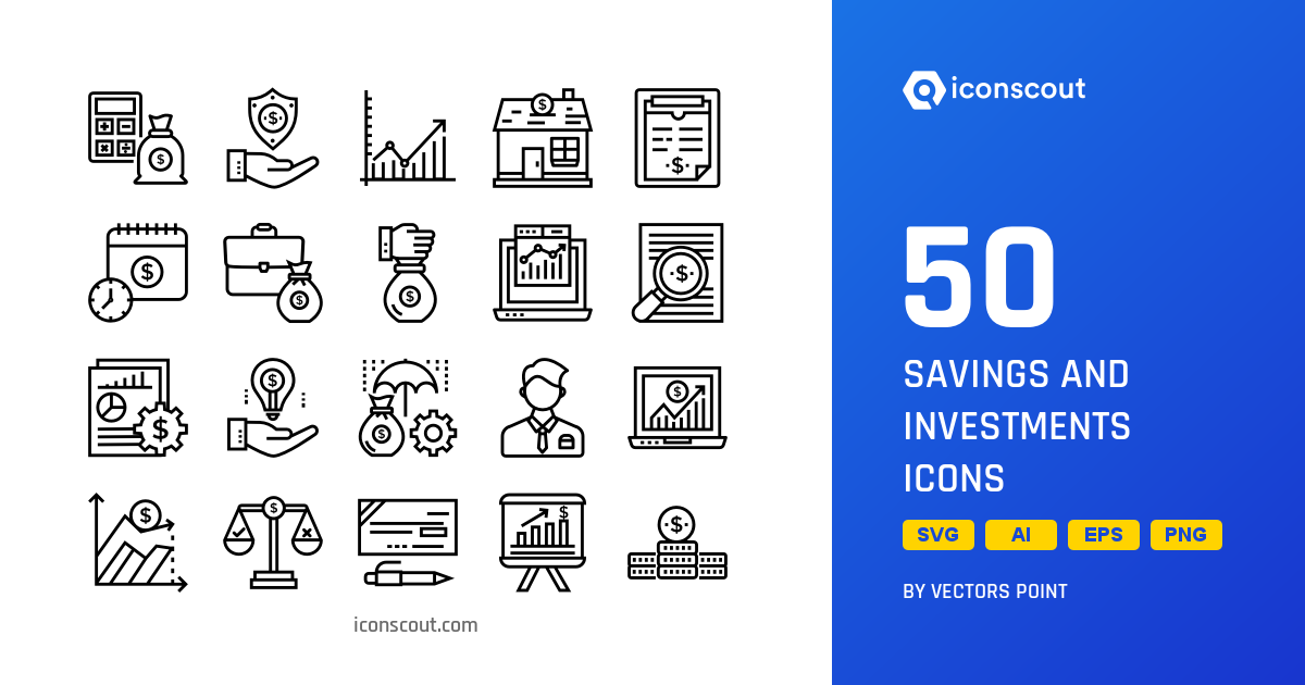 Download Savings And Investments Icon pack Available in SVG, PNG & Icon ...