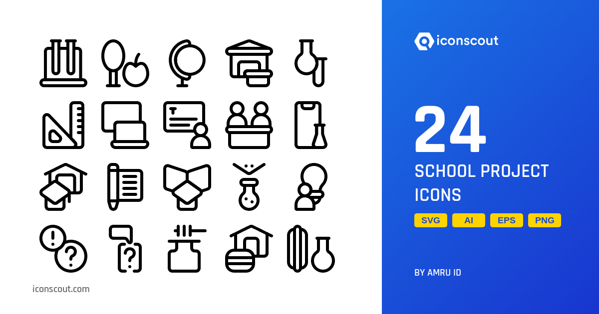 Download School Project Icon pack Available in SVG, PNG & Icon Fonts