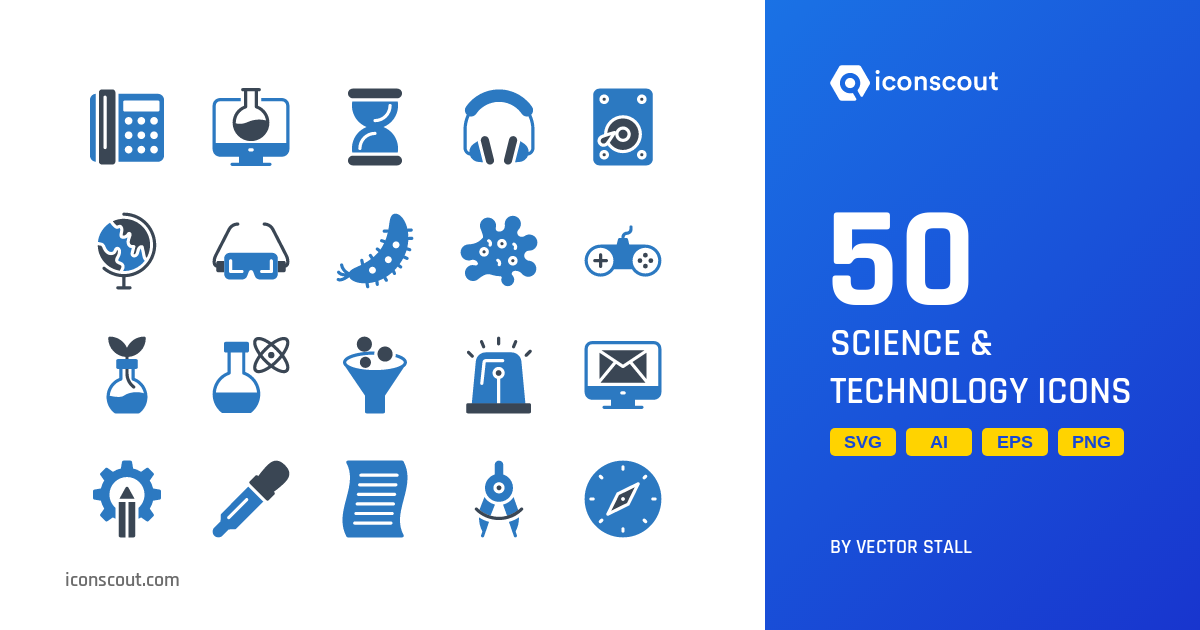 Science & Technology Icon Pack - 50 Free Download Science & Technology ...