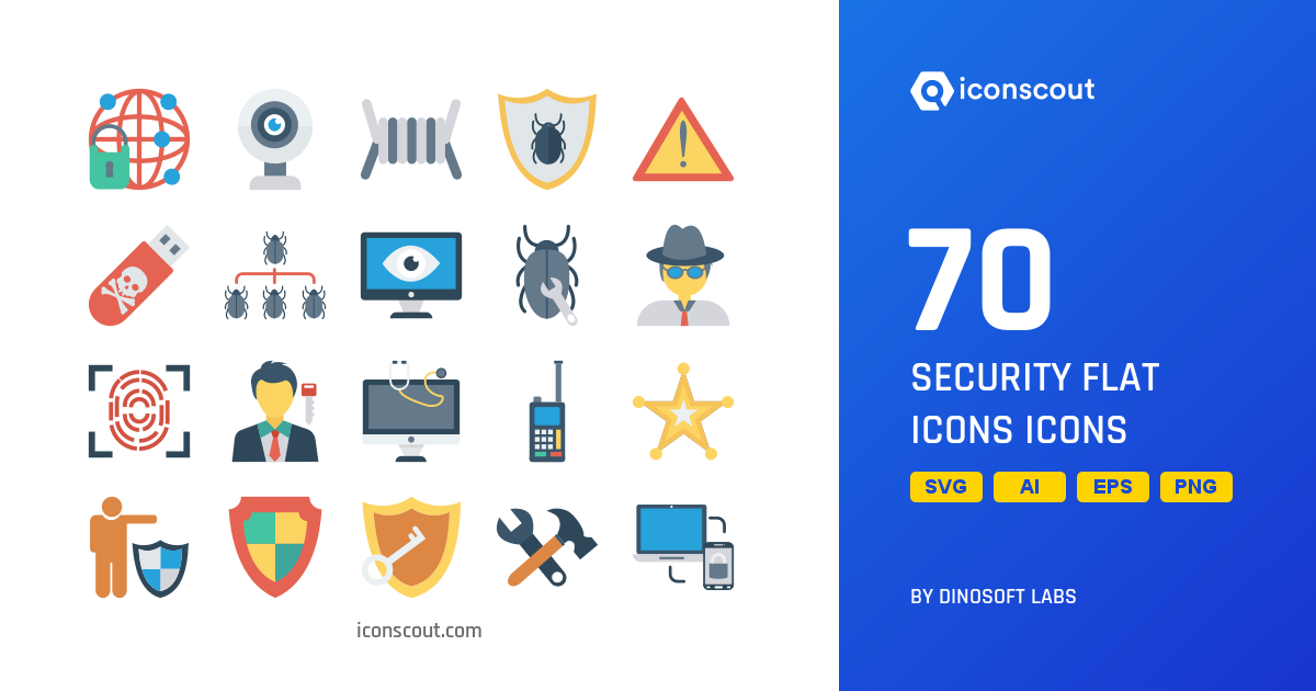 Download Security Flat Icons Icon Pack Available In SVG, PNG & Icon Fonts