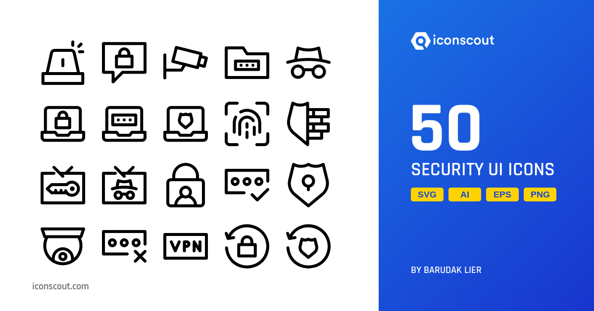 Download Security UI Icon pack Available in SVG, PNG & Icon fonts