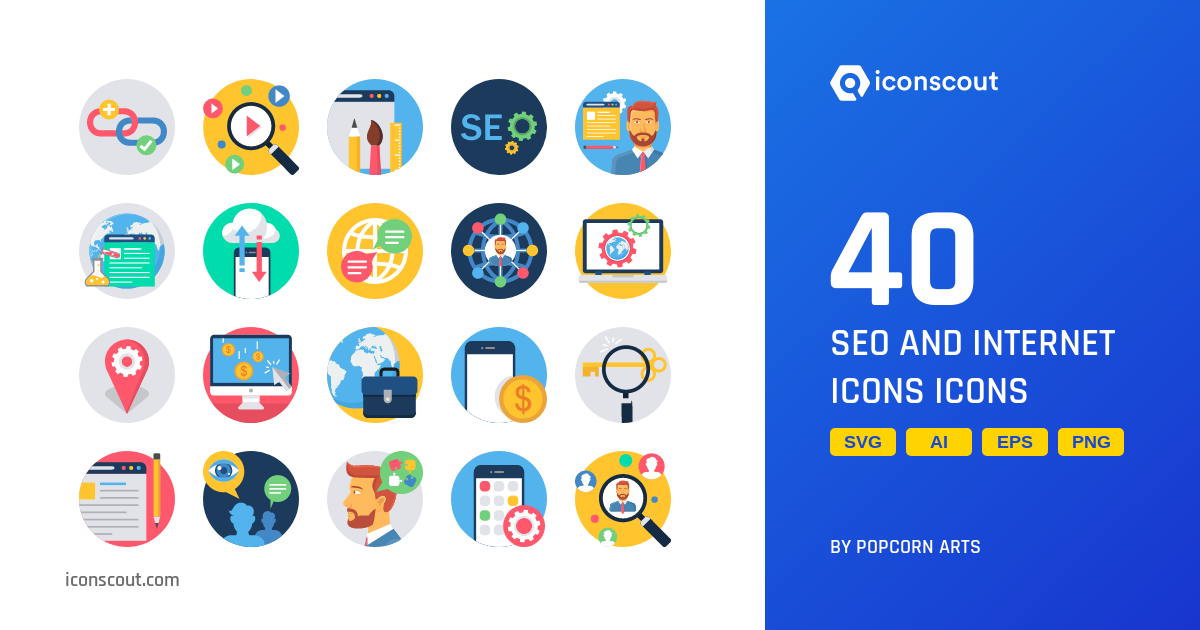 Download Seo And Internet Icons Icon pack Available in SVG, PNG & Icon ...