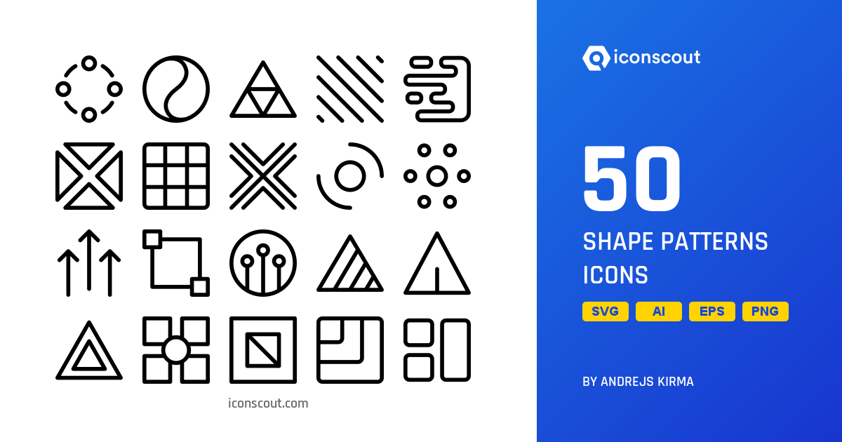 Shape Patterns Icon Pack - 50 Free Download Design & Development Icons ...