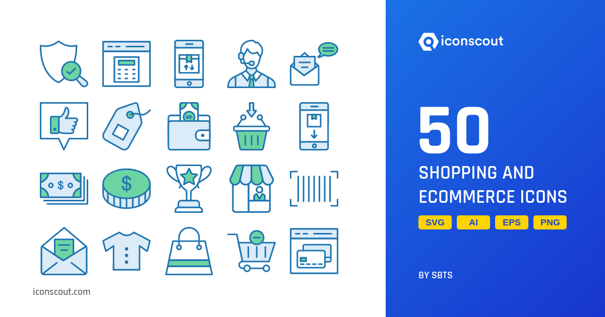 Shopping And Ecommerce Icon Pack - 50 Free Download E-commerce ...