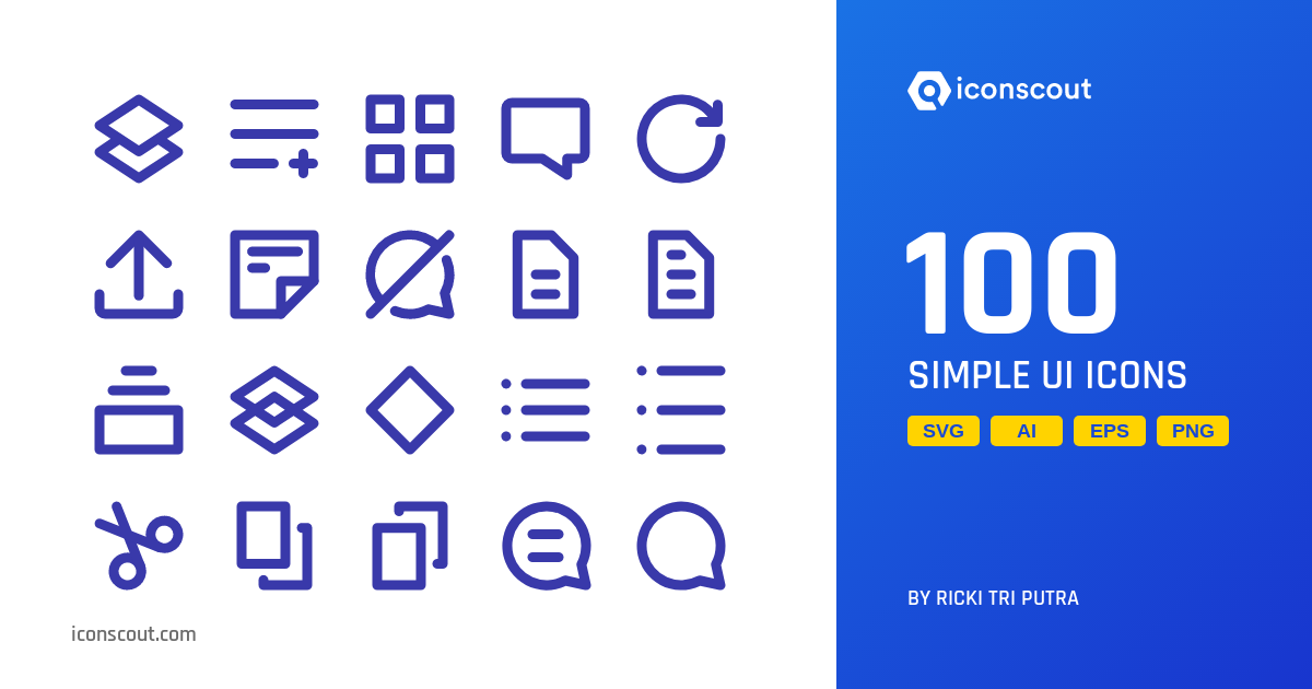 Simple UI Vol. 2 Icon Pack - 100 Free Download User Interface Icons ...