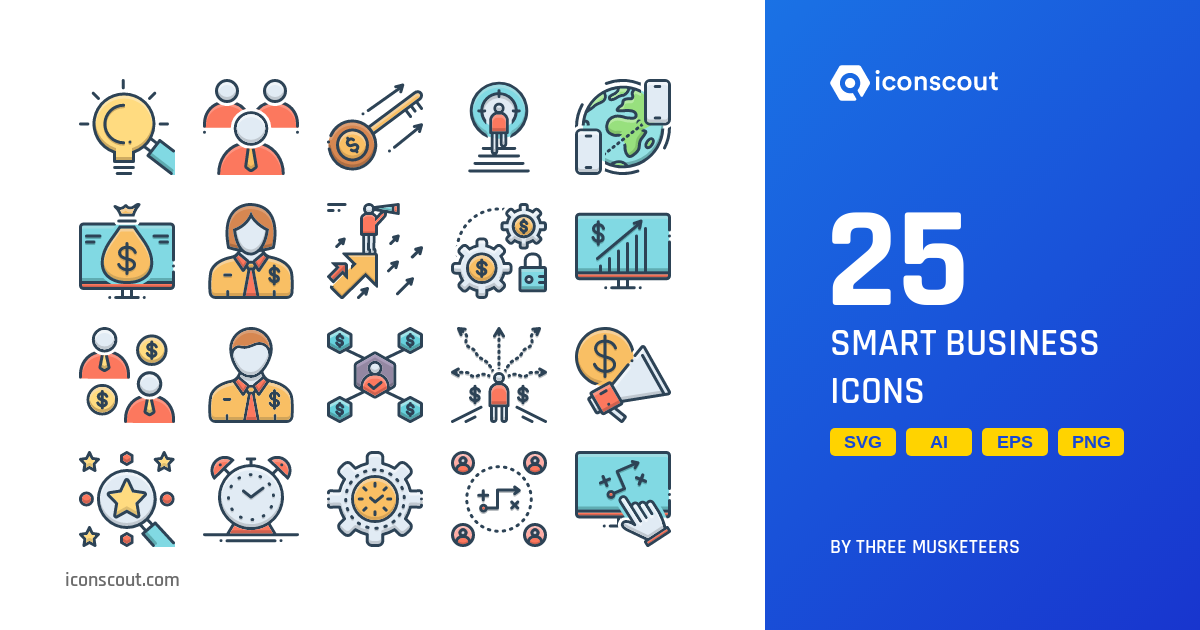 Download Smart Business Icon pack Available in SVG, PNG & Icon Fonts