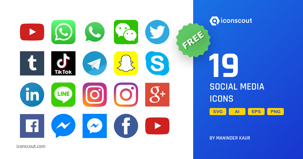 Download Social Media Icon pack - Available in SVG, PNG ...