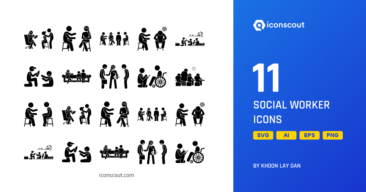 Download Social Worker Icon pack - Available in SVG, PNG, EPS, AI