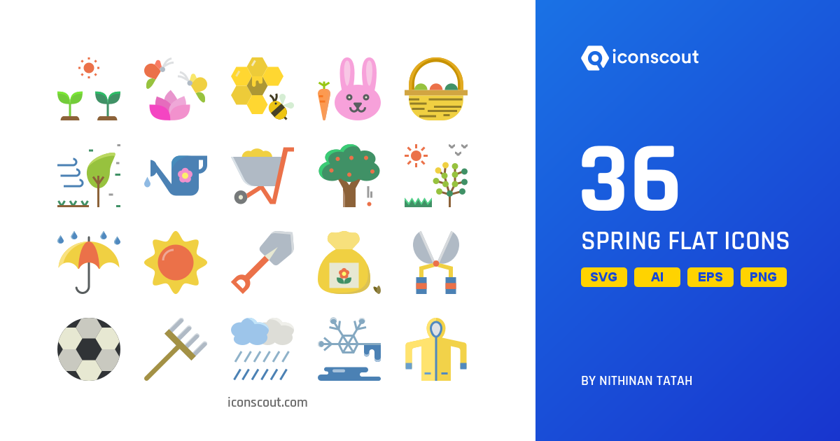 Download Spring Flat Icon pack Available in SVG, PNG & Icon Fonts