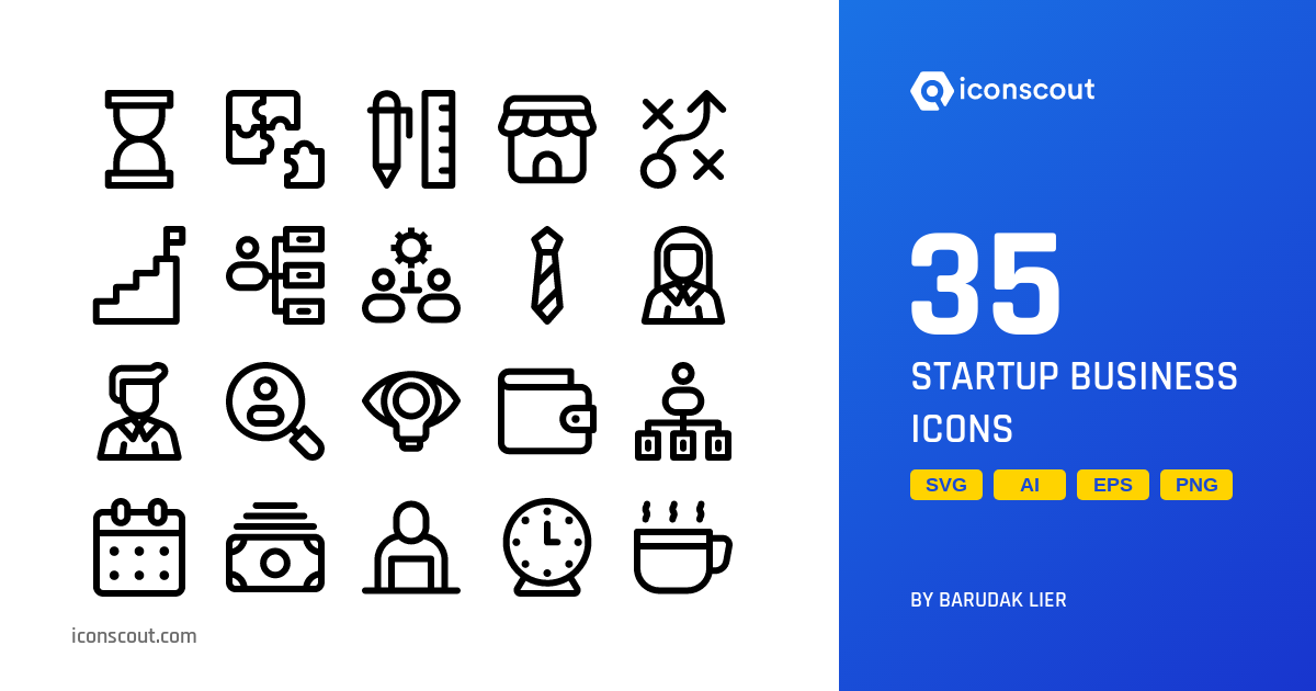 Startup Business Icon Pack - 35 Free Download Business Icons | IconScout