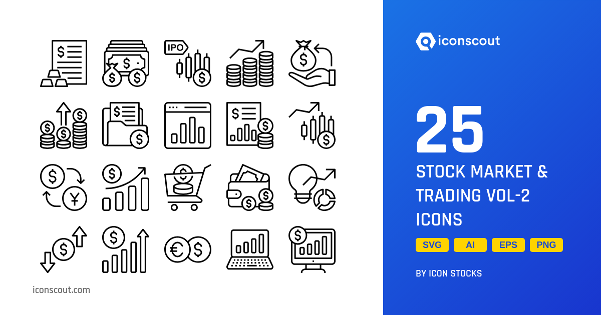 Download Stock Market & Trading Vol-2 Icon pack Available in SVG, PNG ...