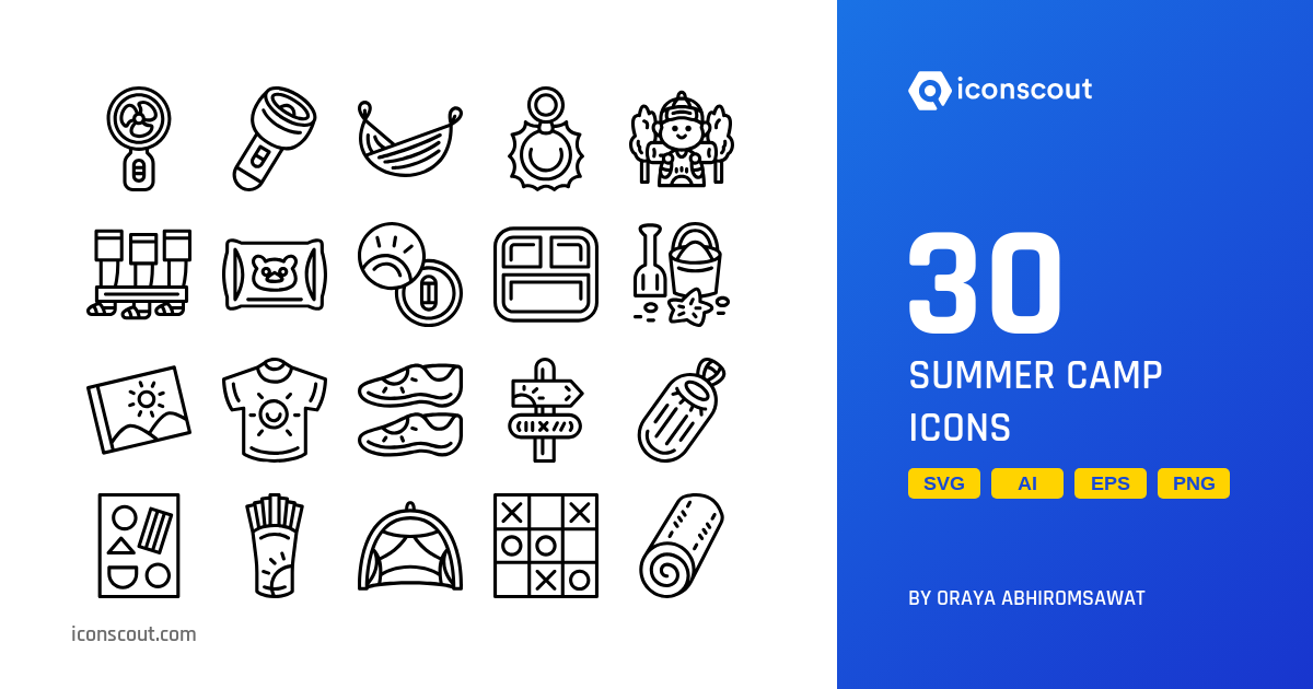 Download Summer Camp Icon pack Available in SVG, PNG & Icon Fonts
