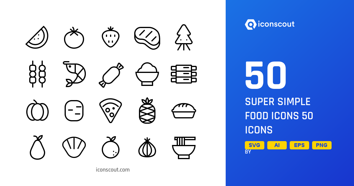 Download Download Super Simple Food Icon pack - Available in SVG ...