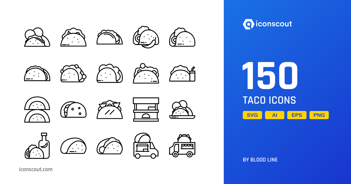 Download Taco Icon pack Available in SVG, PNG & Icon Fonts
