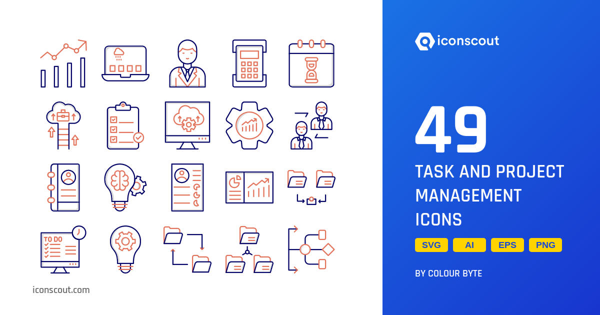 Task And Project Management Icon Pack - 49 Free Download Business Icons ...