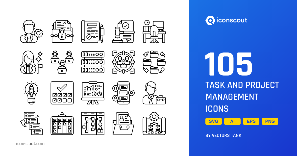 Download Task And Project Management Icon pack Available in SVG, PNG ...