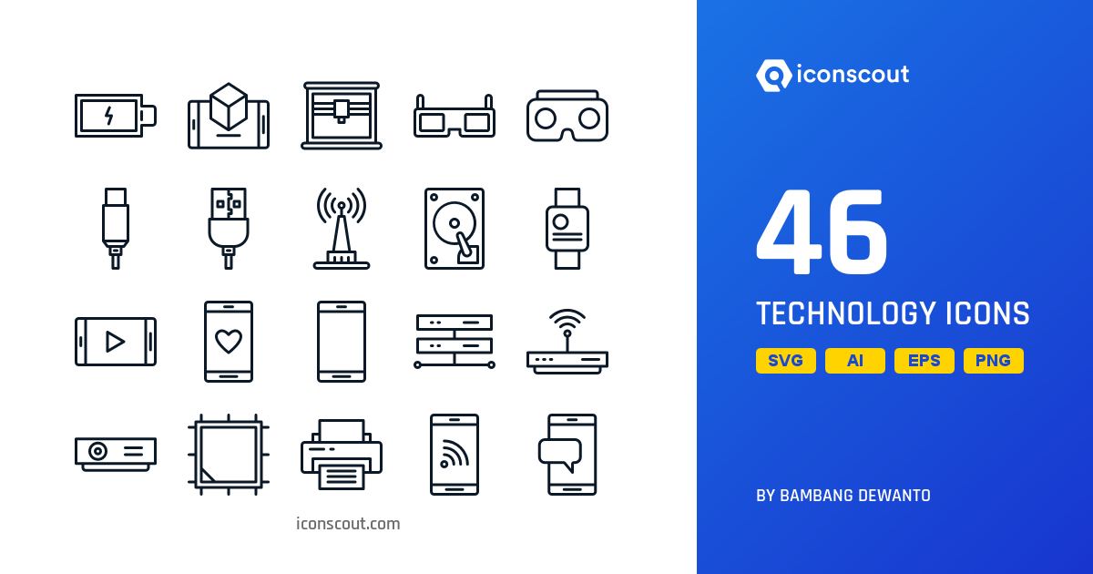 Technology Icon Pack - 46 Free Download Science & Technology Icons ...