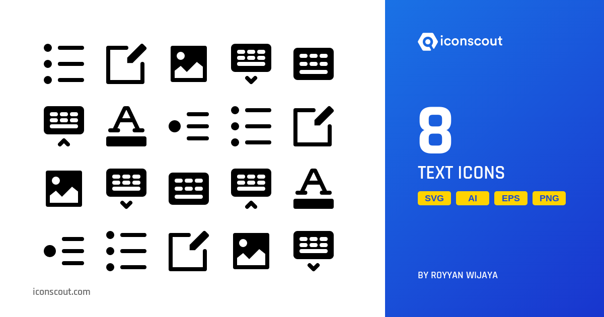 Text Icon Pack - 8 Free Download User Interface Icons | IconScout