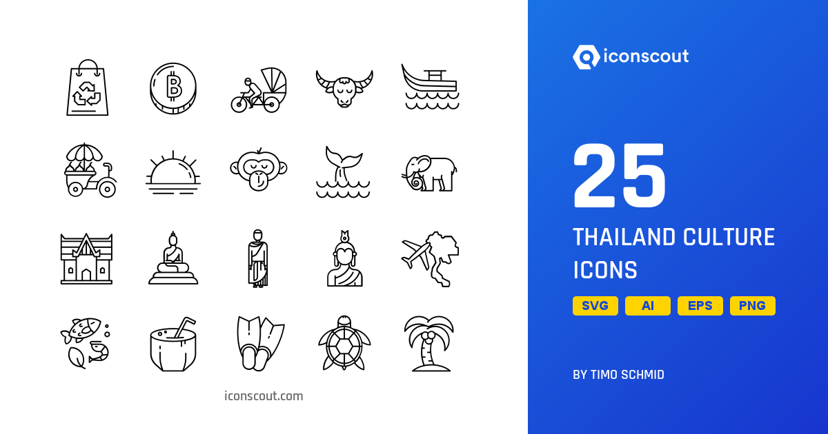 Download Thailand Culture Icon pack Available in SVG, PNG & Icon Fonts