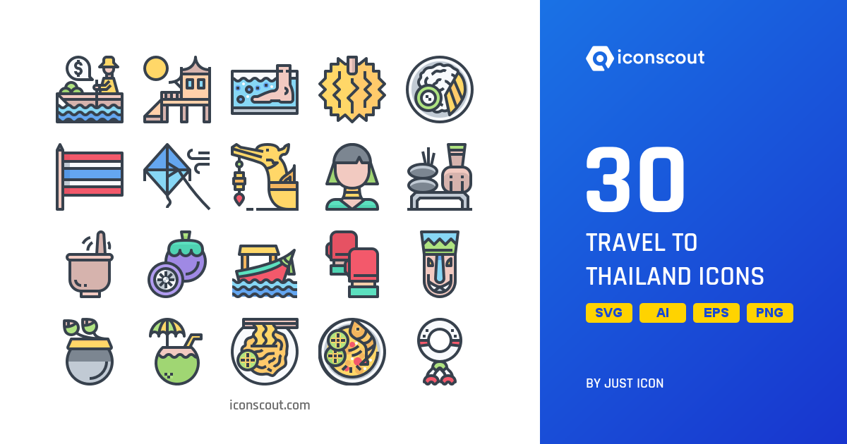 Travel To Thailand Icon Pack - 30 Free Download Holidays Icons | IconScout