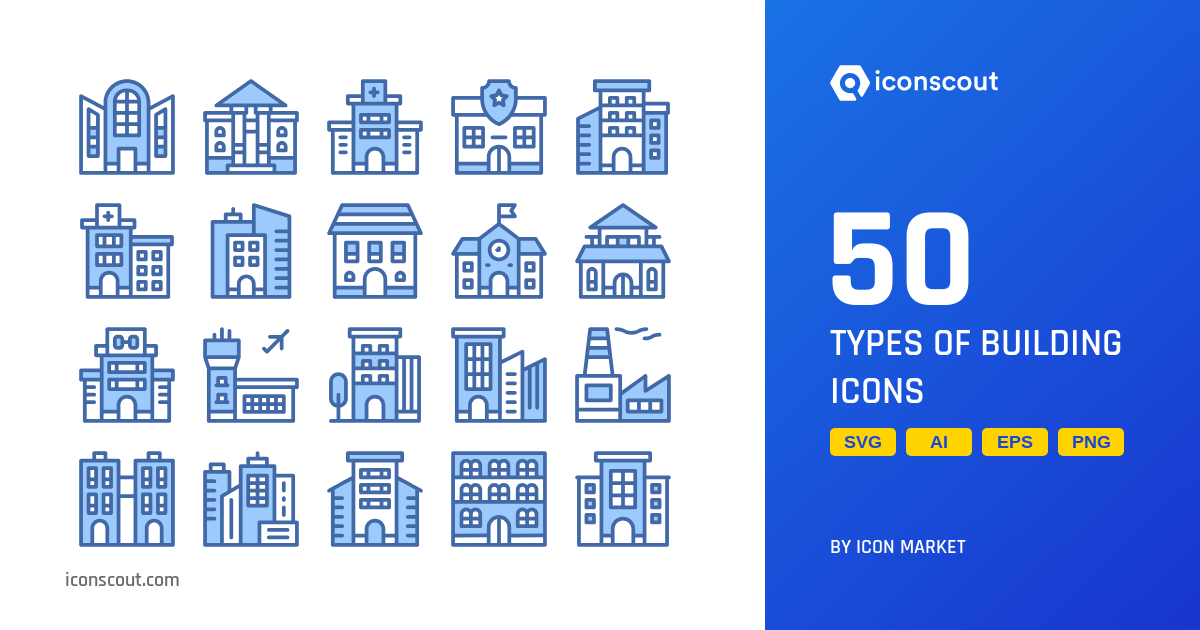 Types Of Building Icon Pack - 50 Free Download Buildings Icons | IconScout