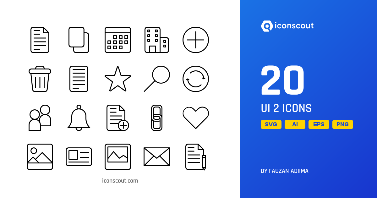 Download UI 2 Icon pack Available in SVG, PNG & Icon fonts