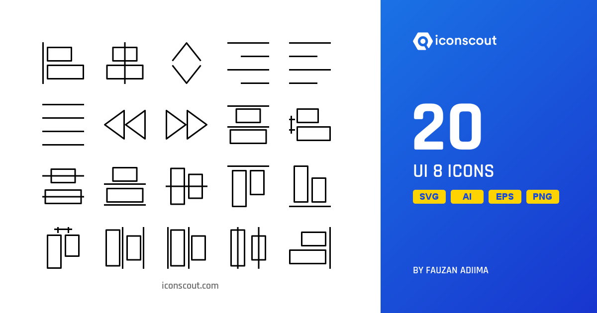 Download UI 8 Outline Icon pack Available in SVG, PNG & Icon Fonts