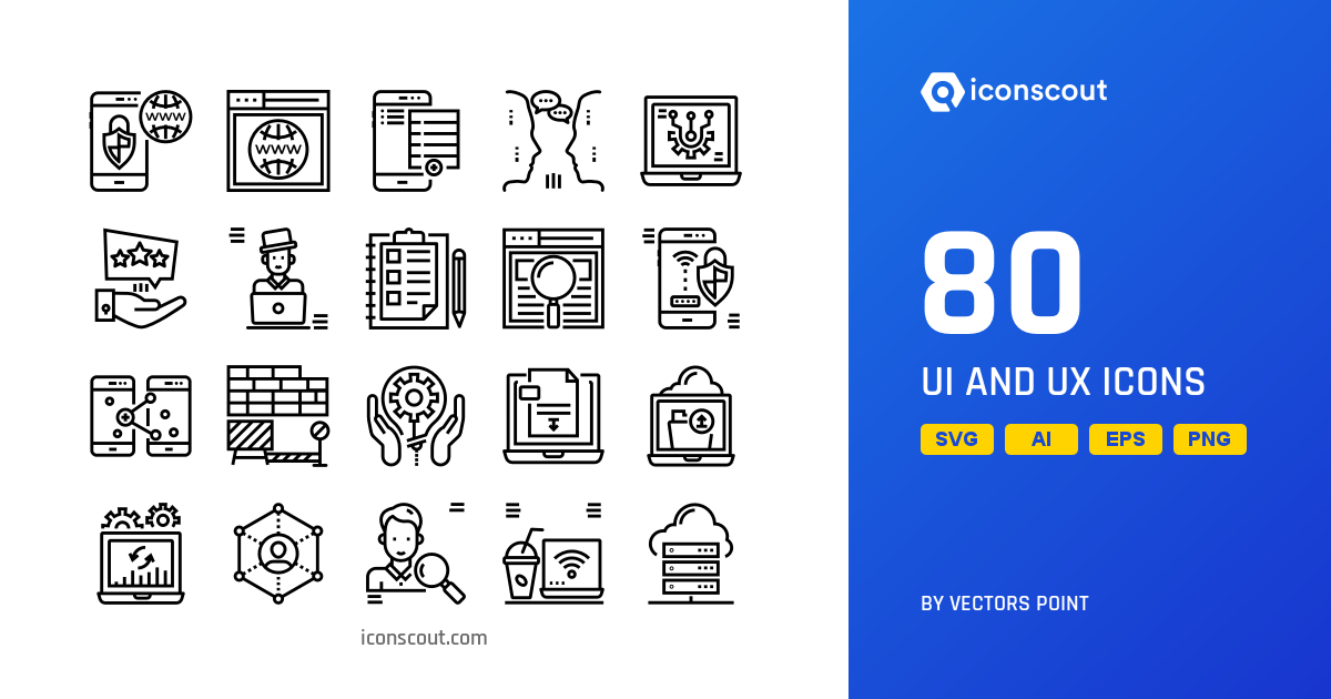 Ui And Ux Icon Pack - 80 Free Download Design & Development Icons ...