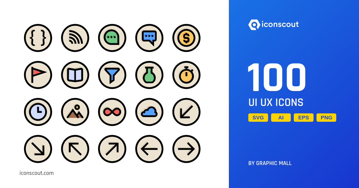 Download UI UX Icon pack Available in SVG, PNG & Icon Fonts image.