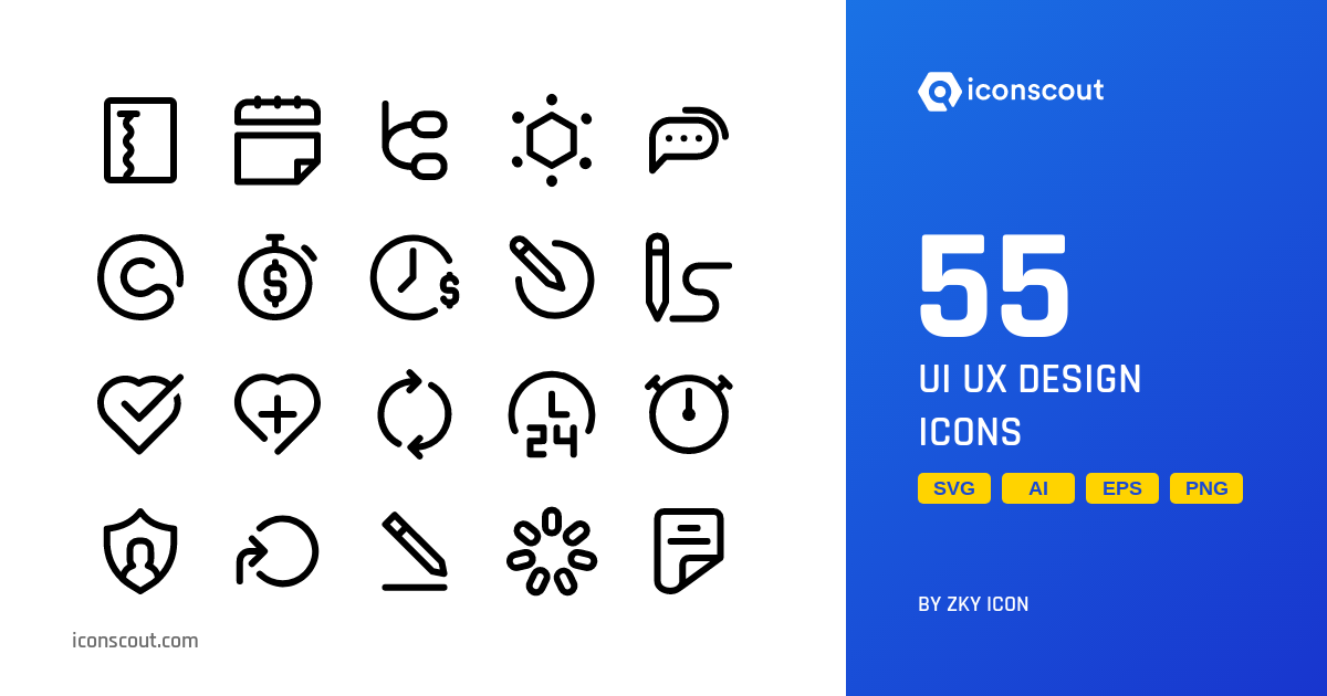 UI UX Design Icon Pack - 55 Free Download User Interface Icons | IconScout