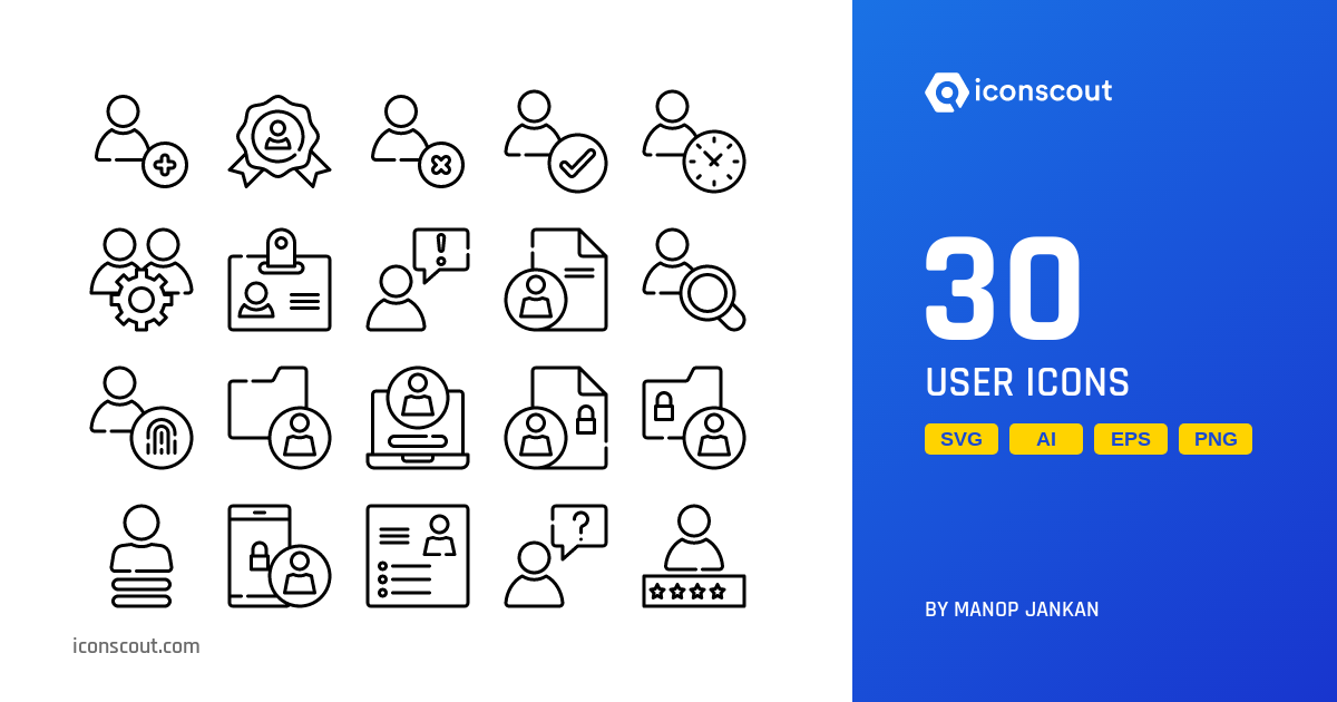 Download User Icon pack Available in SVG, PNG & Icon Fonts