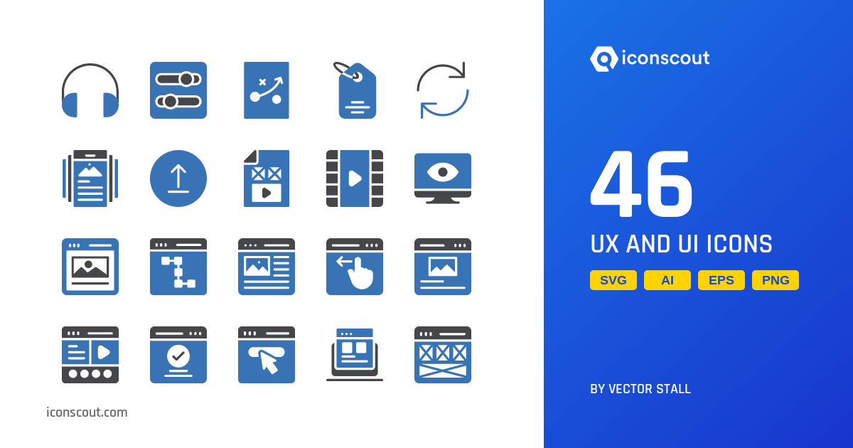Download UX And UI Icon pack Available in SVG, PNG & Icon Fonts