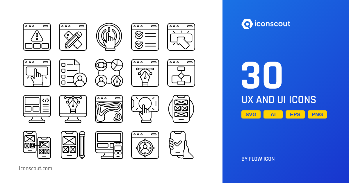 UX And UI Icon Pack - 30 Free Download Design & Development Icons ...