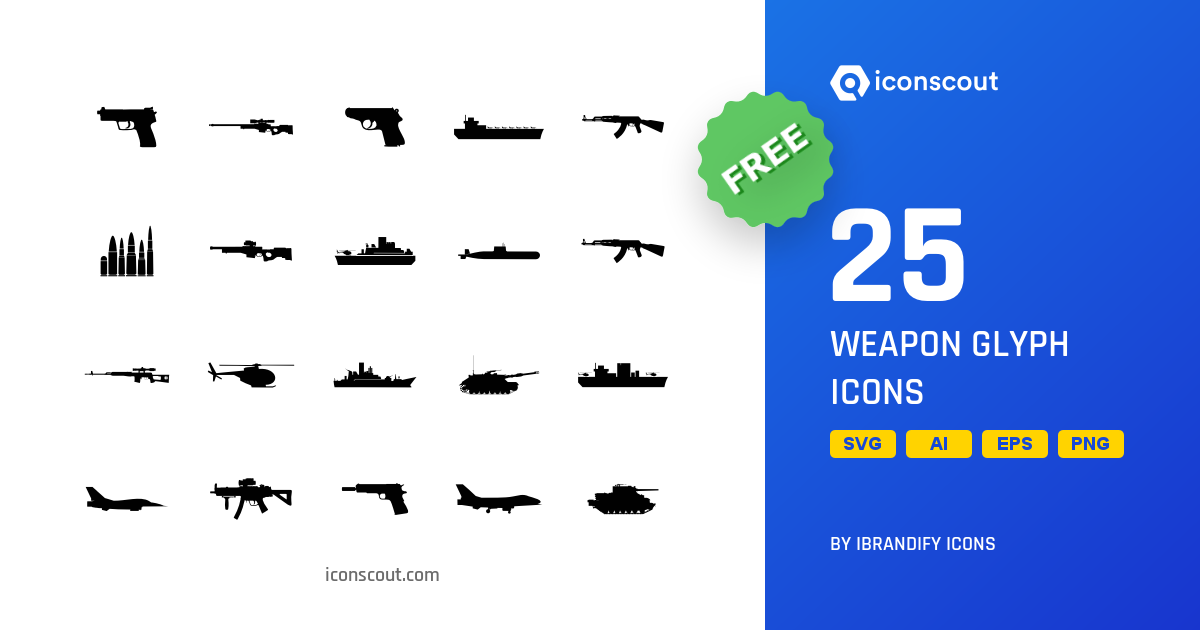 Download Weapon Glyph Icon Pack Available In Svg Png Eps Ai Icon Fonts