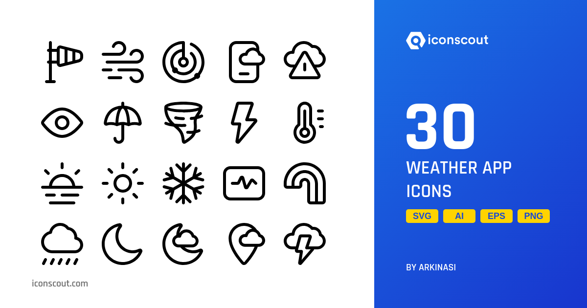 Weather App Icon Pack - 30 Free Download Nature Icons | IconScout