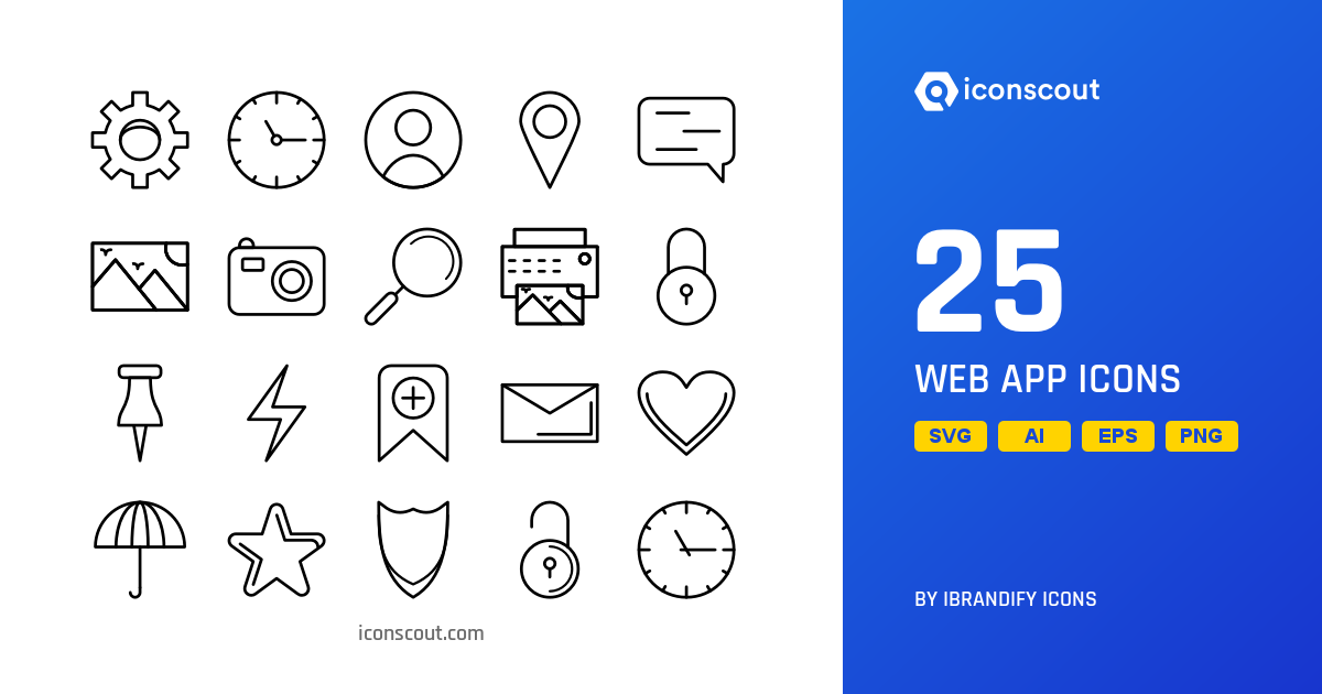 Download Web App Icon pack Available in SVG, PNG & Icon Fonts