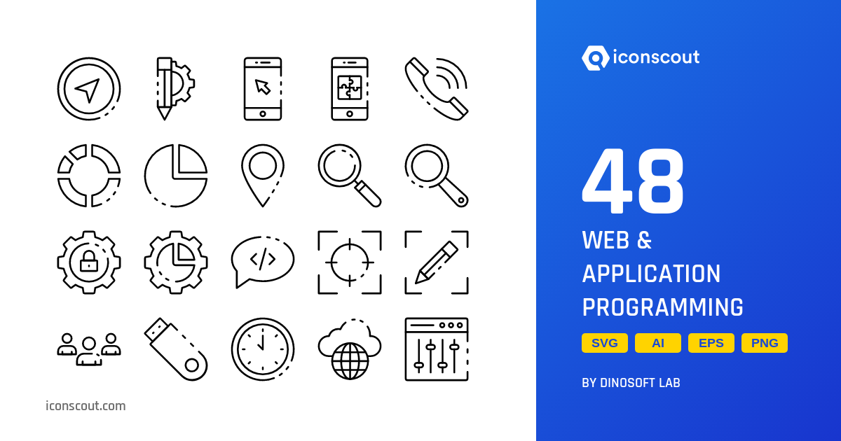 Web & Application Programming Icon Pack - 48 Free Download Design ...