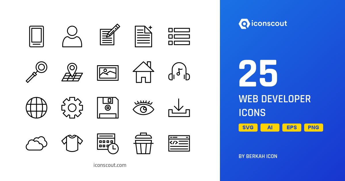 Download Web Developer Icon pack Available in SVG, PNG & Icon Fonts