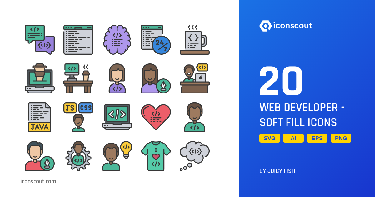Web Developer Icon Pack - 20 Free Download Design & Development Icons ...
