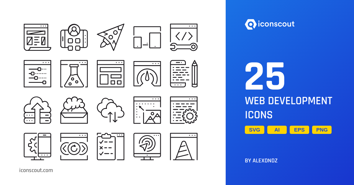 Download Web Development Icon pack Available in SVG, PNG & Icon Fonts